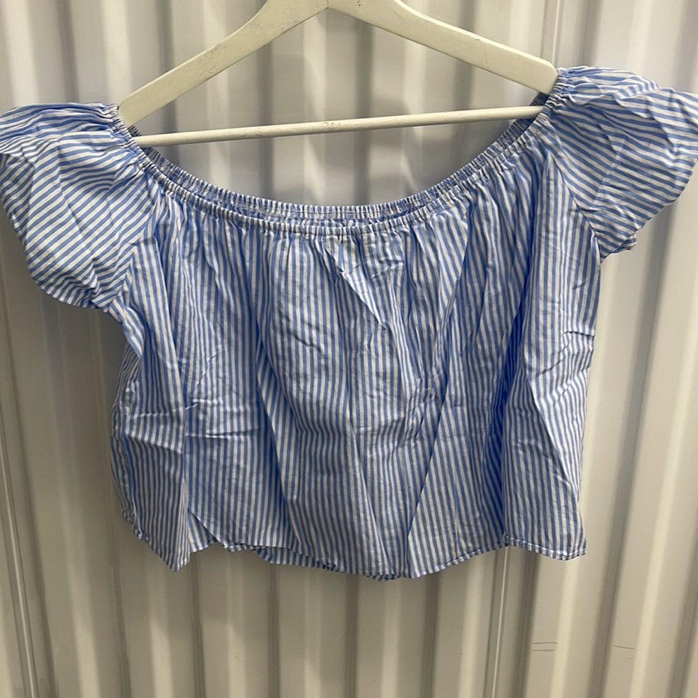 Womens Blue striped shirt